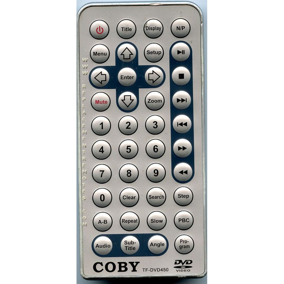 Coby TFDVD450 DVD Remote Control