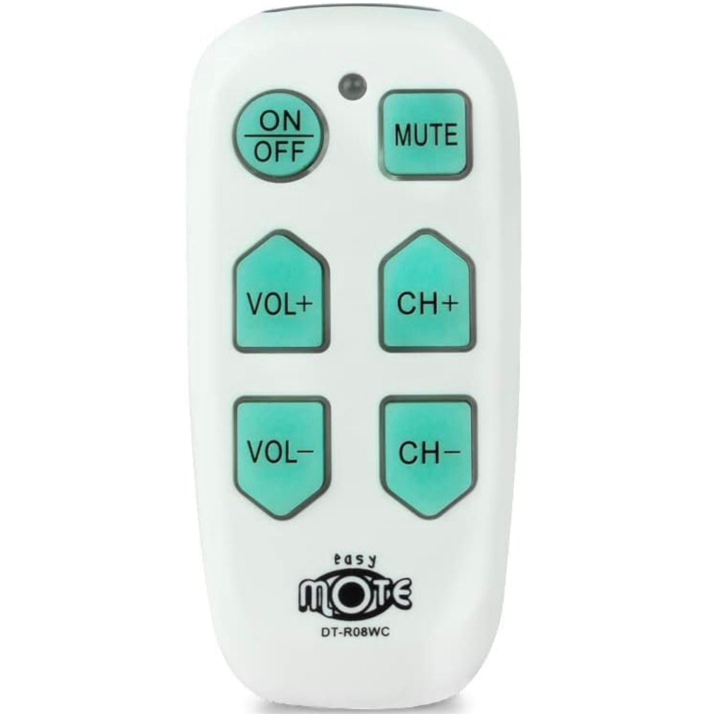 Continu.us White Big Button Jumbo Senior Assisted Living Simple Easy Mote 1-Device Universal Remote Control