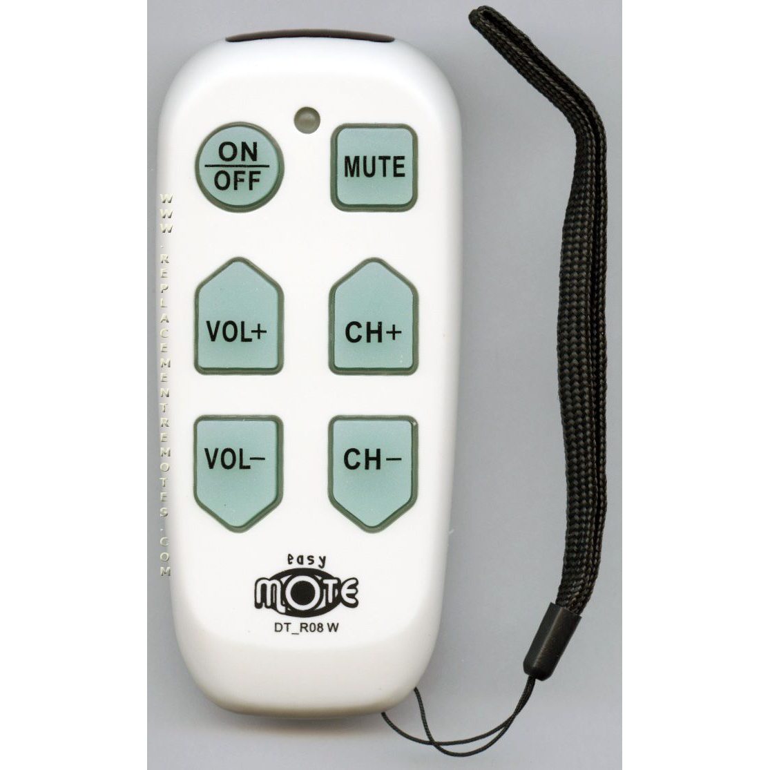 Continu.us White Big Button Jumbo Senior Assisted Living Simple Easy Mote 1-Device Universal Remote Control