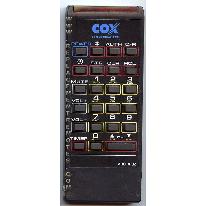 Cox ABCBR82 Cable Remote Control