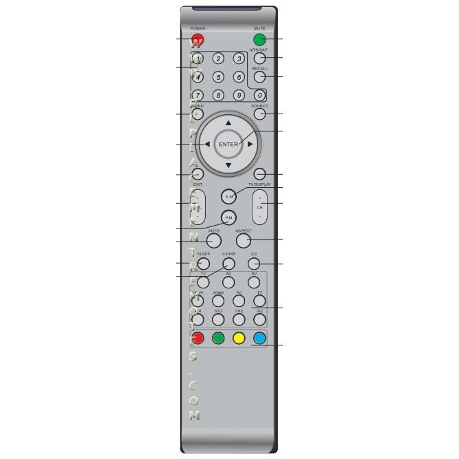 Curtis LCD1911 TV Remote Control