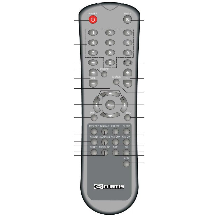 Curtis LCD1923AREM TV Remote Control