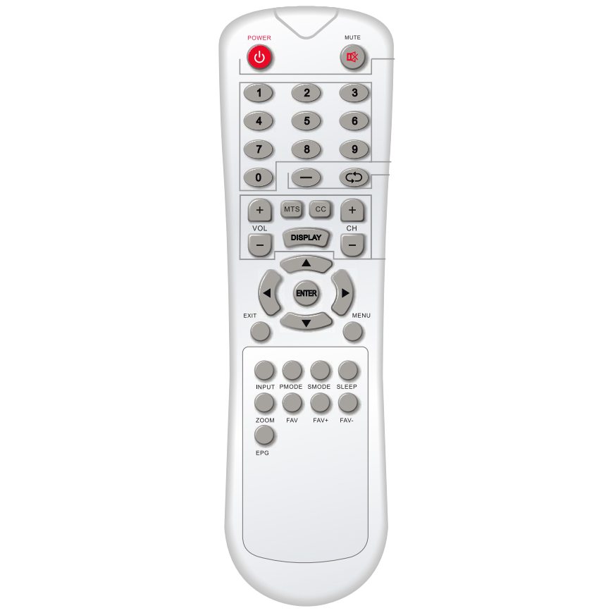 Curtis LCD3213REM TV Remote Control