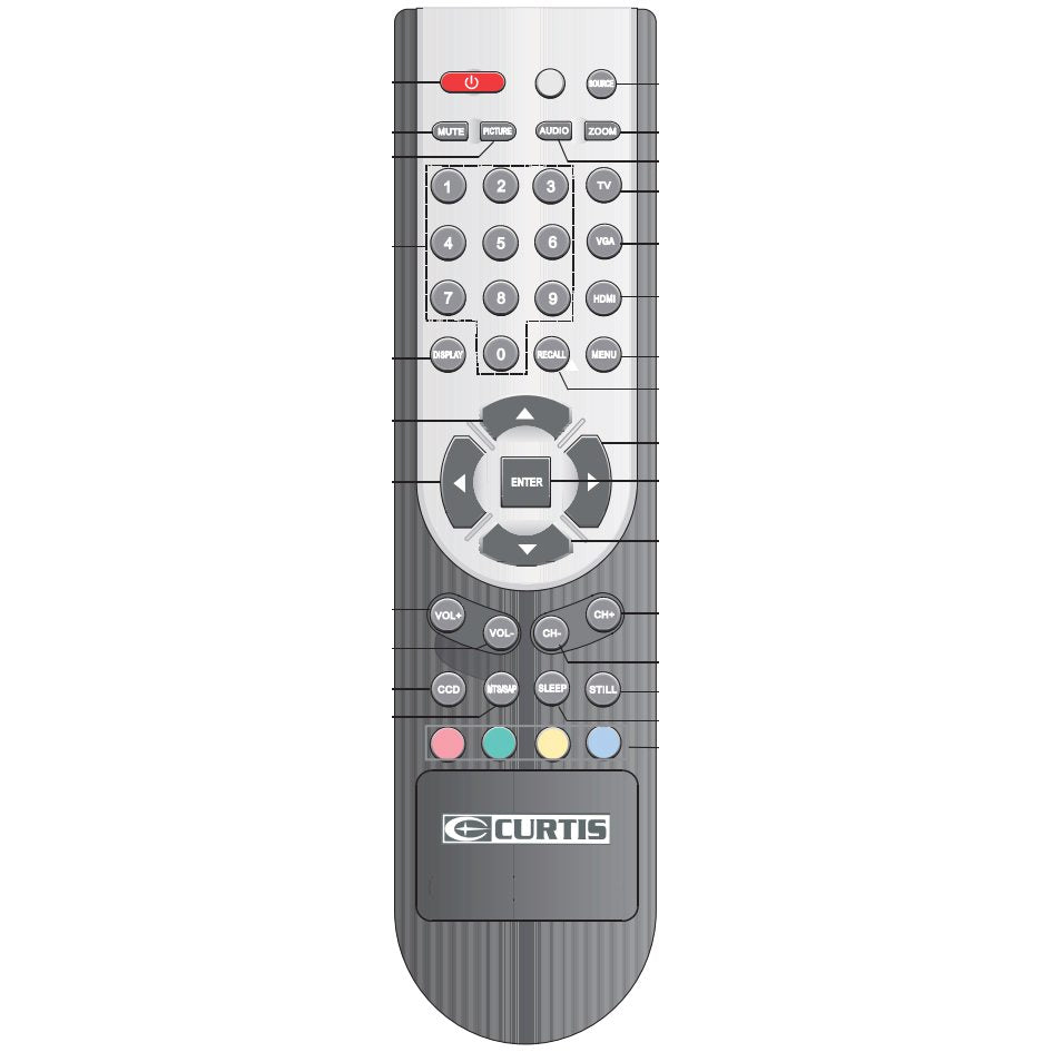 Curtis LCD3229REM TV Remote Control