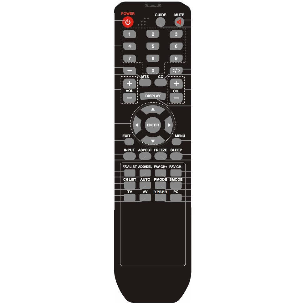 Curtis LED2400A TV Remote Control