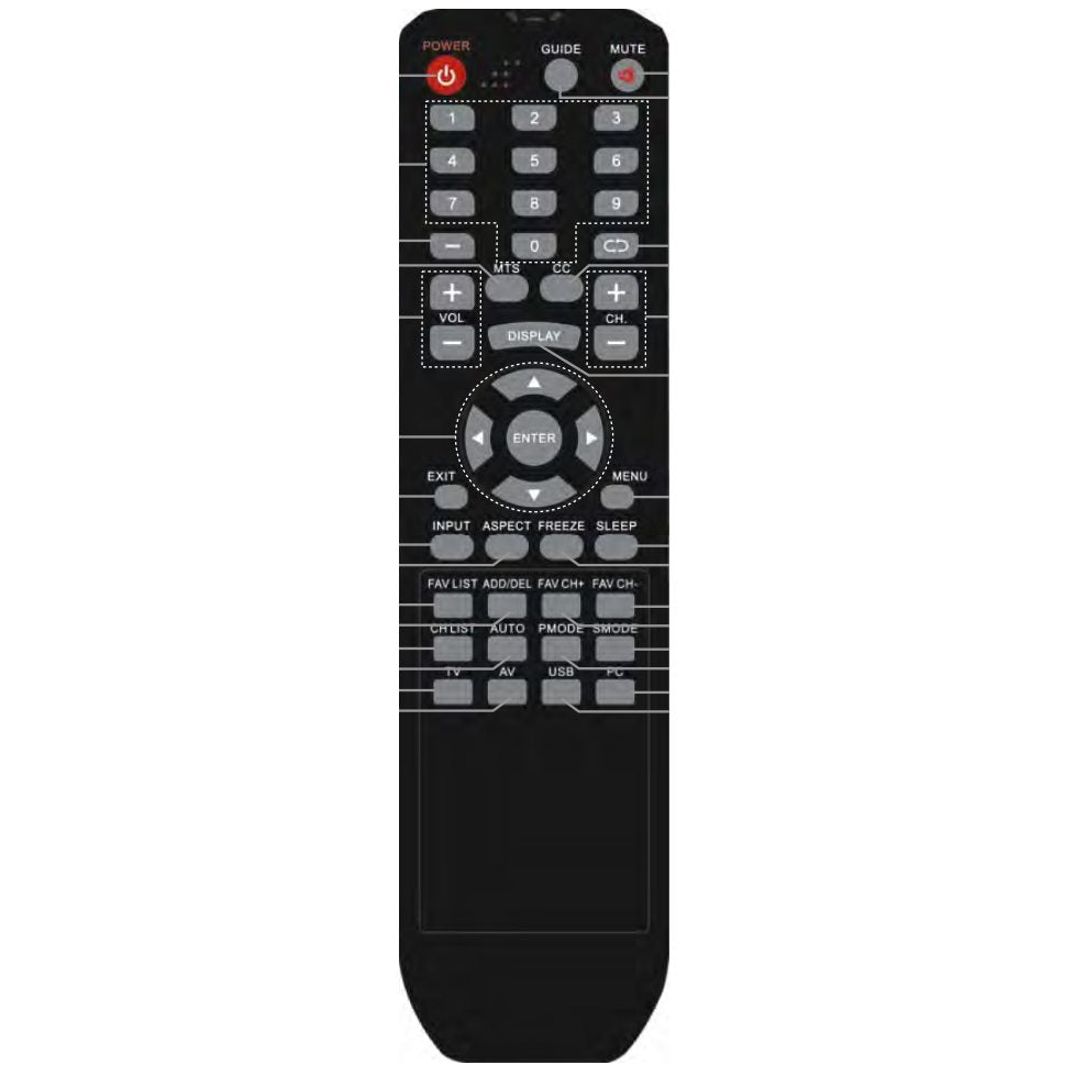 Curtis LED2400A TV Remote Control