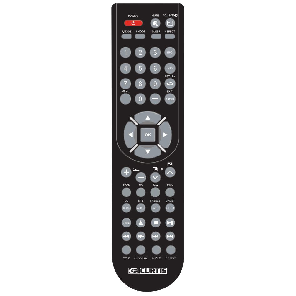 Curtis LEDV1975A3REM TV/DVD Remote Control