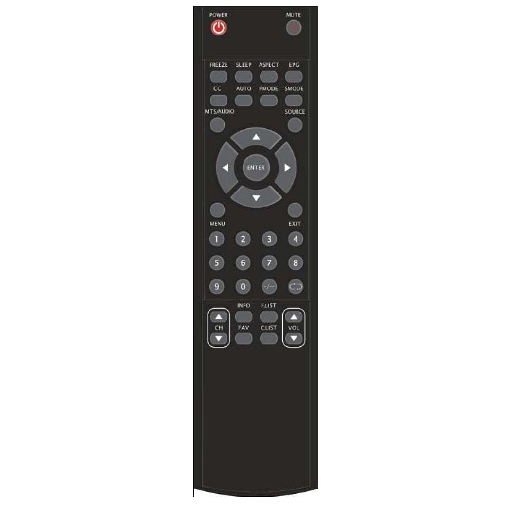 Curtis PL4210A2REM TV Remote Control