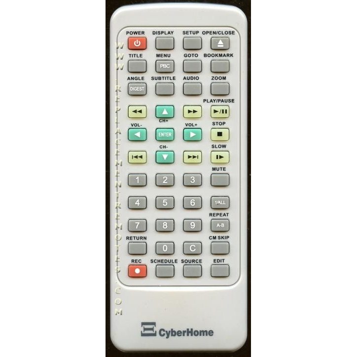 CyberHome DVR1600 DVD Remote Control