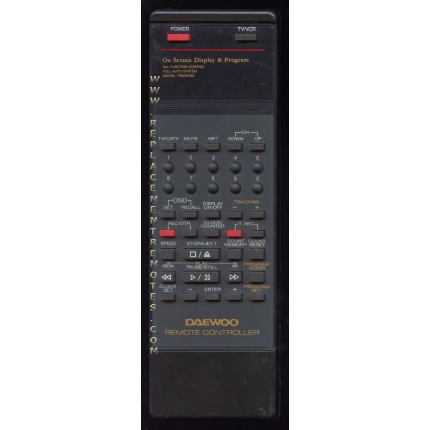 Daewoo 97P1R06A0 VCR Remote Control