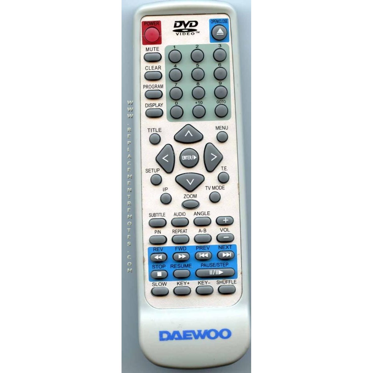 Daewoo RCNN172 DVD Remote Control