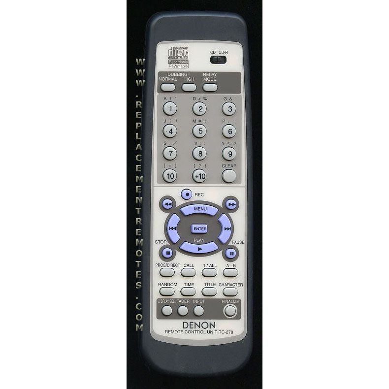 Denon RC278 Audio Remote Control