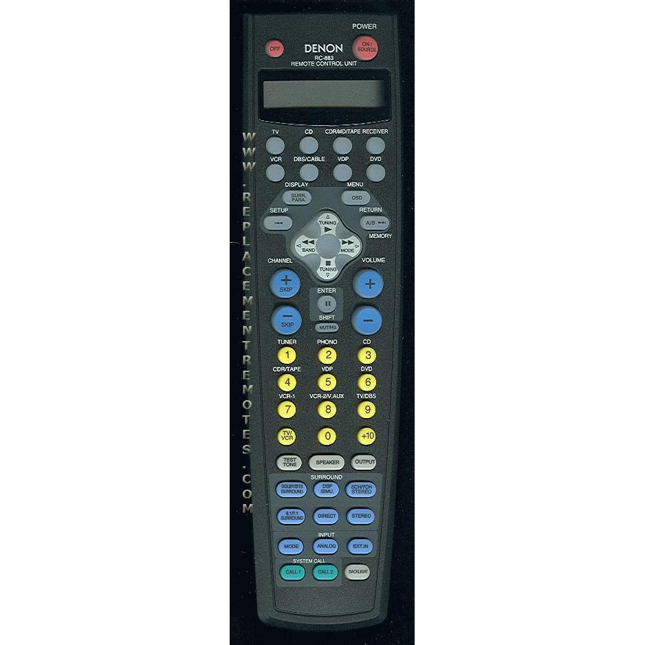 Denon RC883 Receiver Remote Control