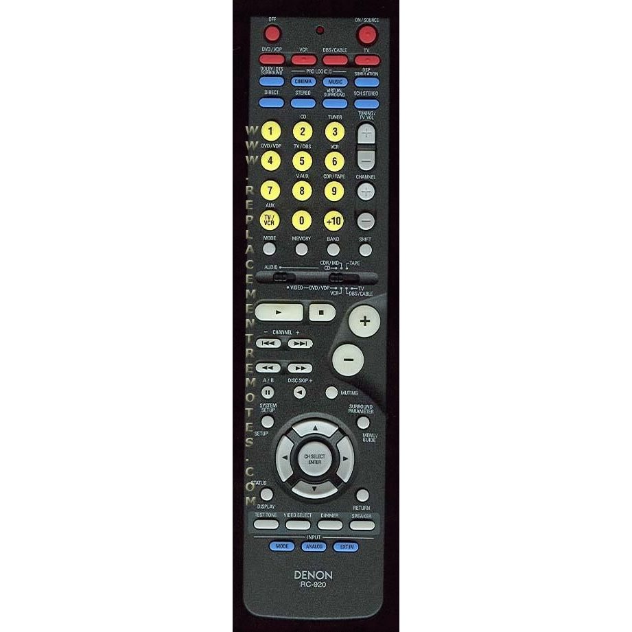 Denon RC920 Receiver Remote Control