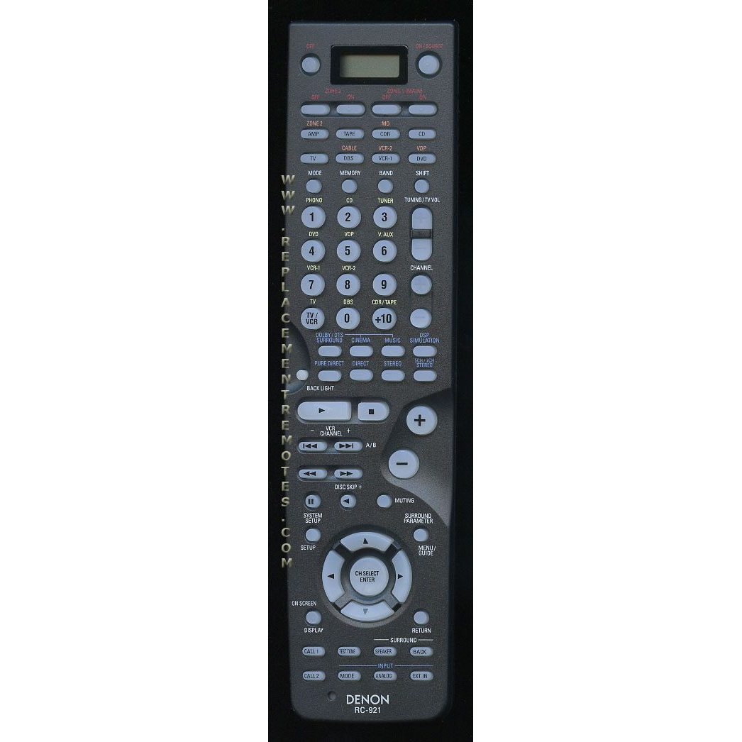 Denon RC921 Receiver Remote Control