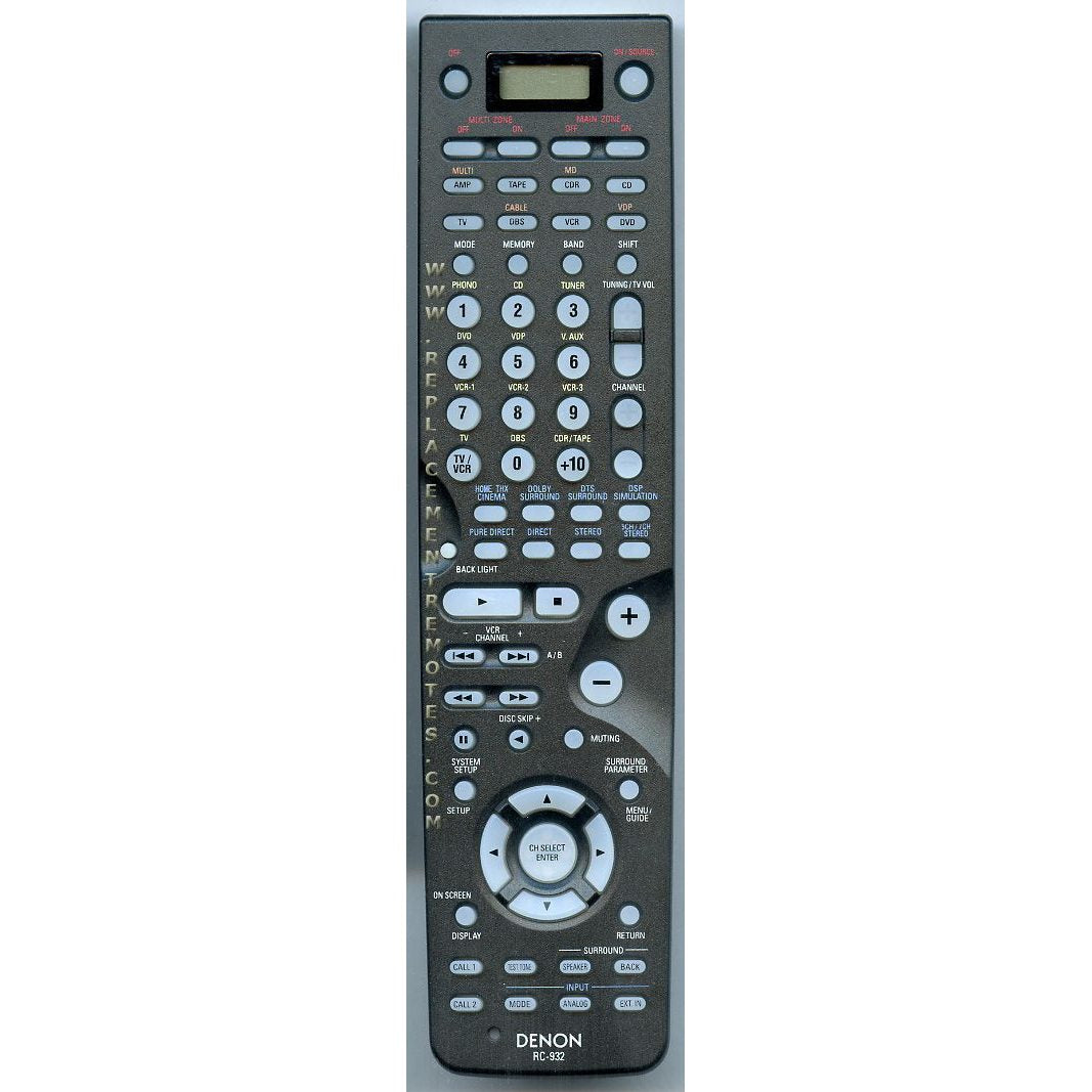 Denon RC932 Receiver Remote Control