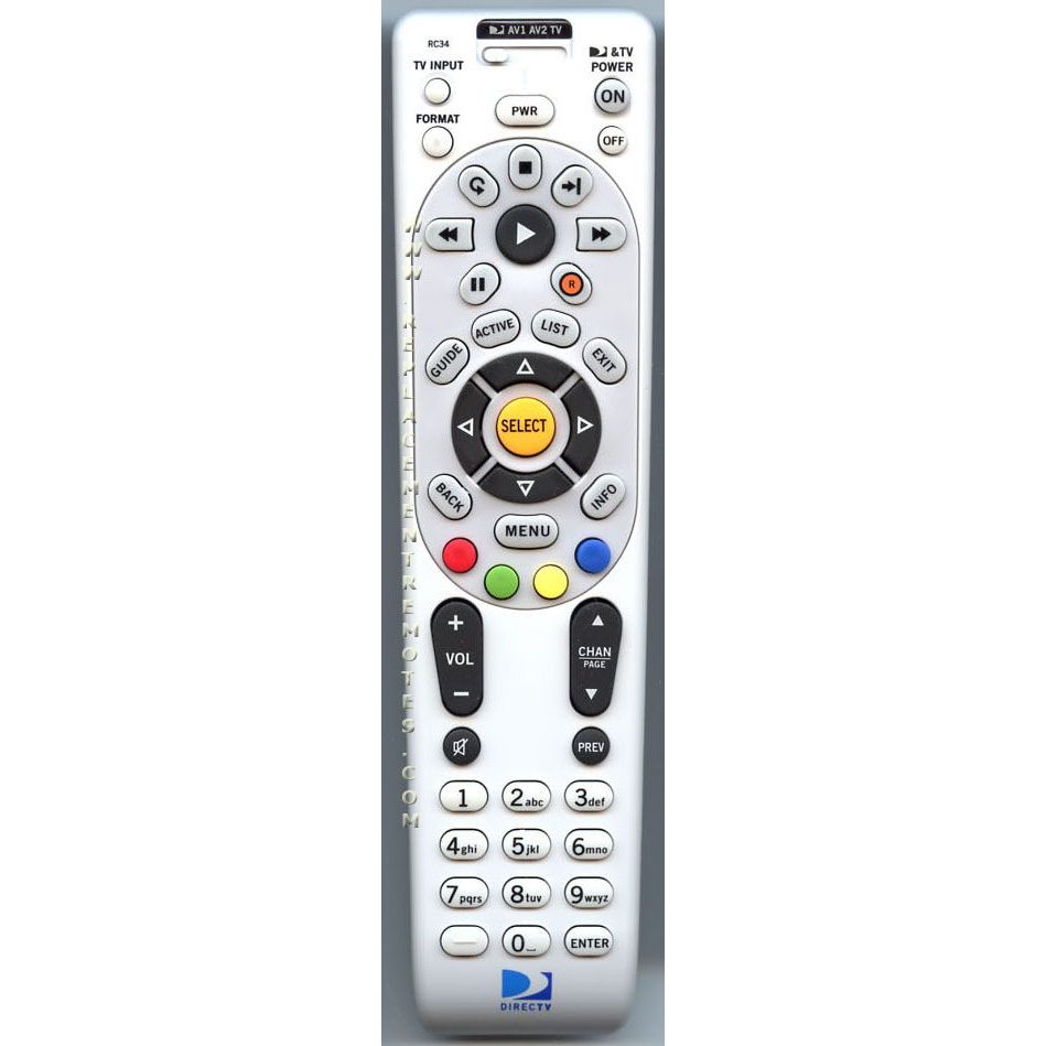 DirecTv RC34 Satellite Remote Control