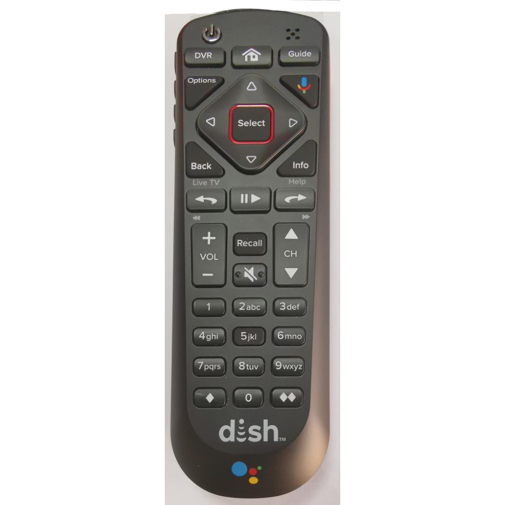 Dish-Network 54.3 UHF 2G for Hopper with Google Assistant Satellite Remote Control