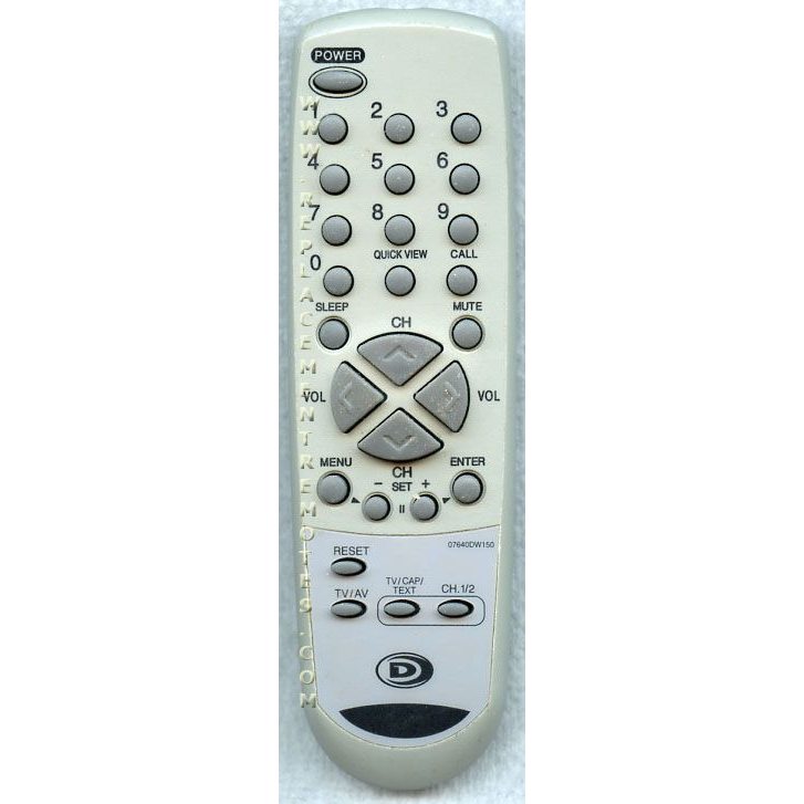 Durabrand 07640DW150 TV Remote Control