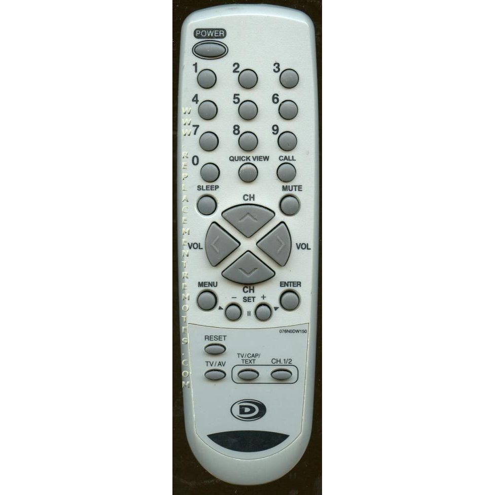 Durabrand 076N0DW150 TV Remote Control