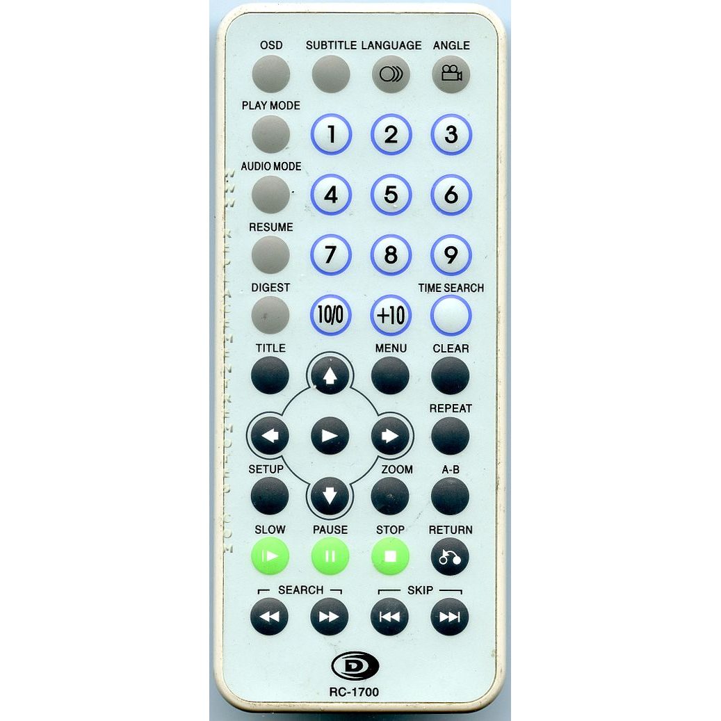 Durabrand RC1700 DVD Remote Control