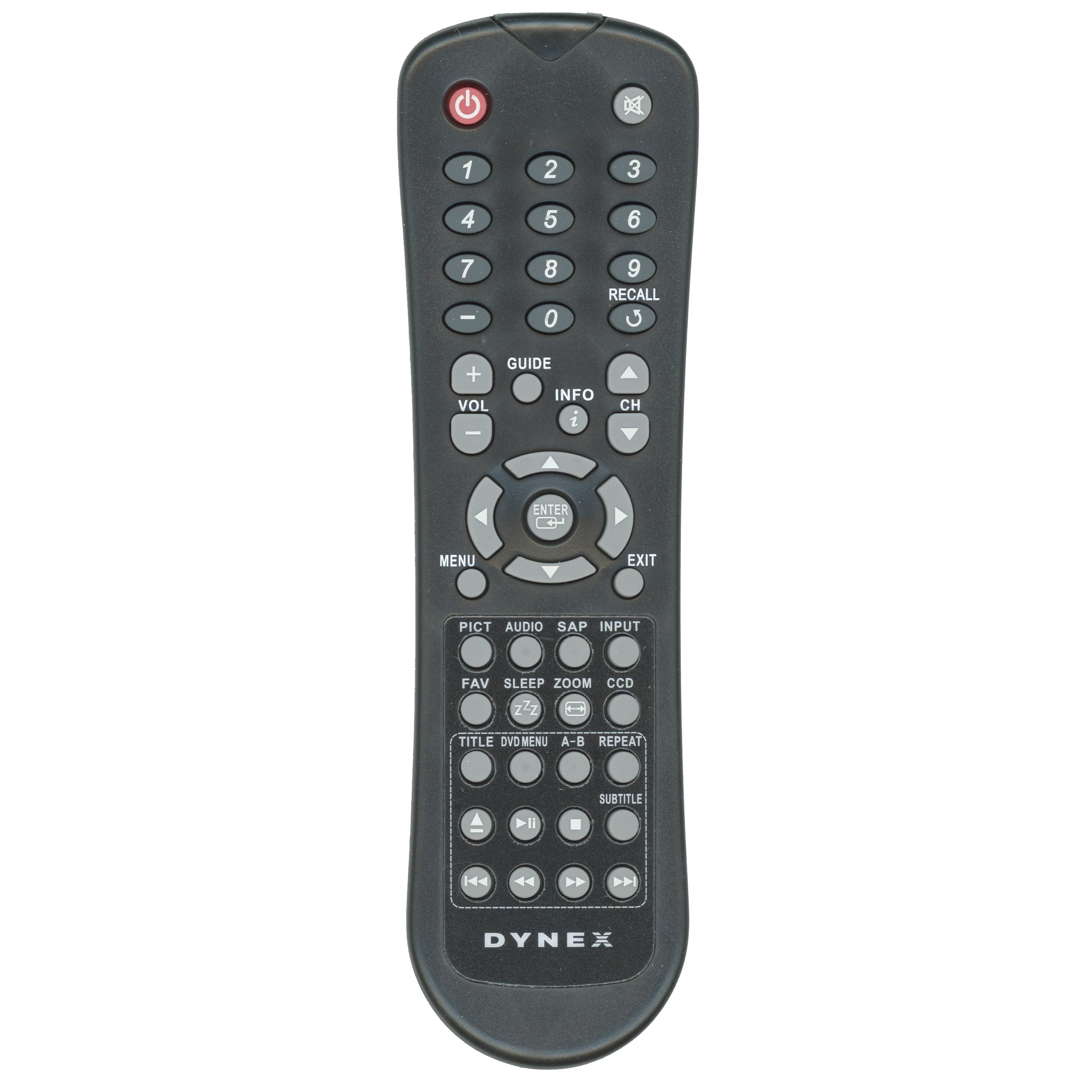 Dynex 9071V11011 TV/DVD Remote Control