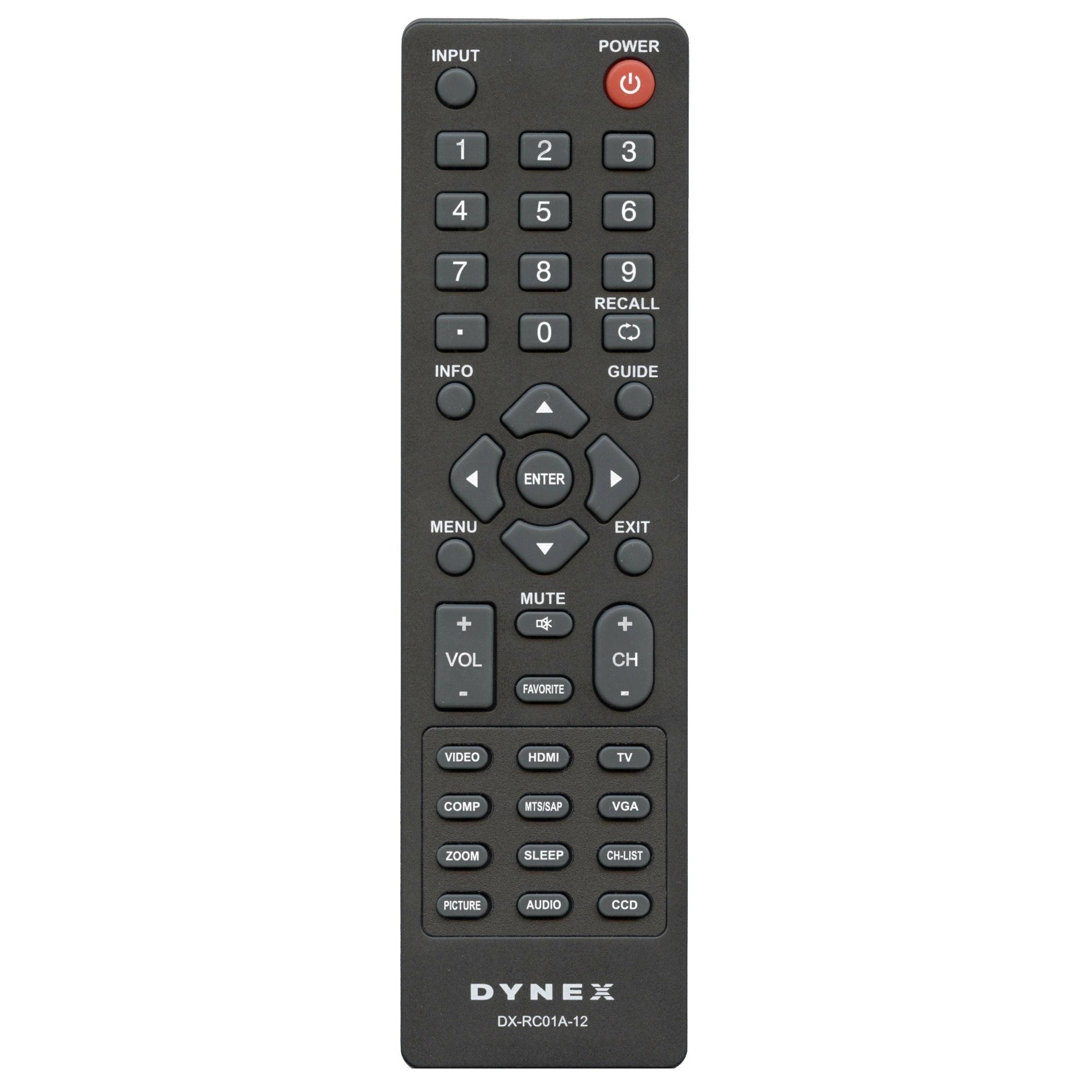 Dynex DXRC01A12 TV Remote Control