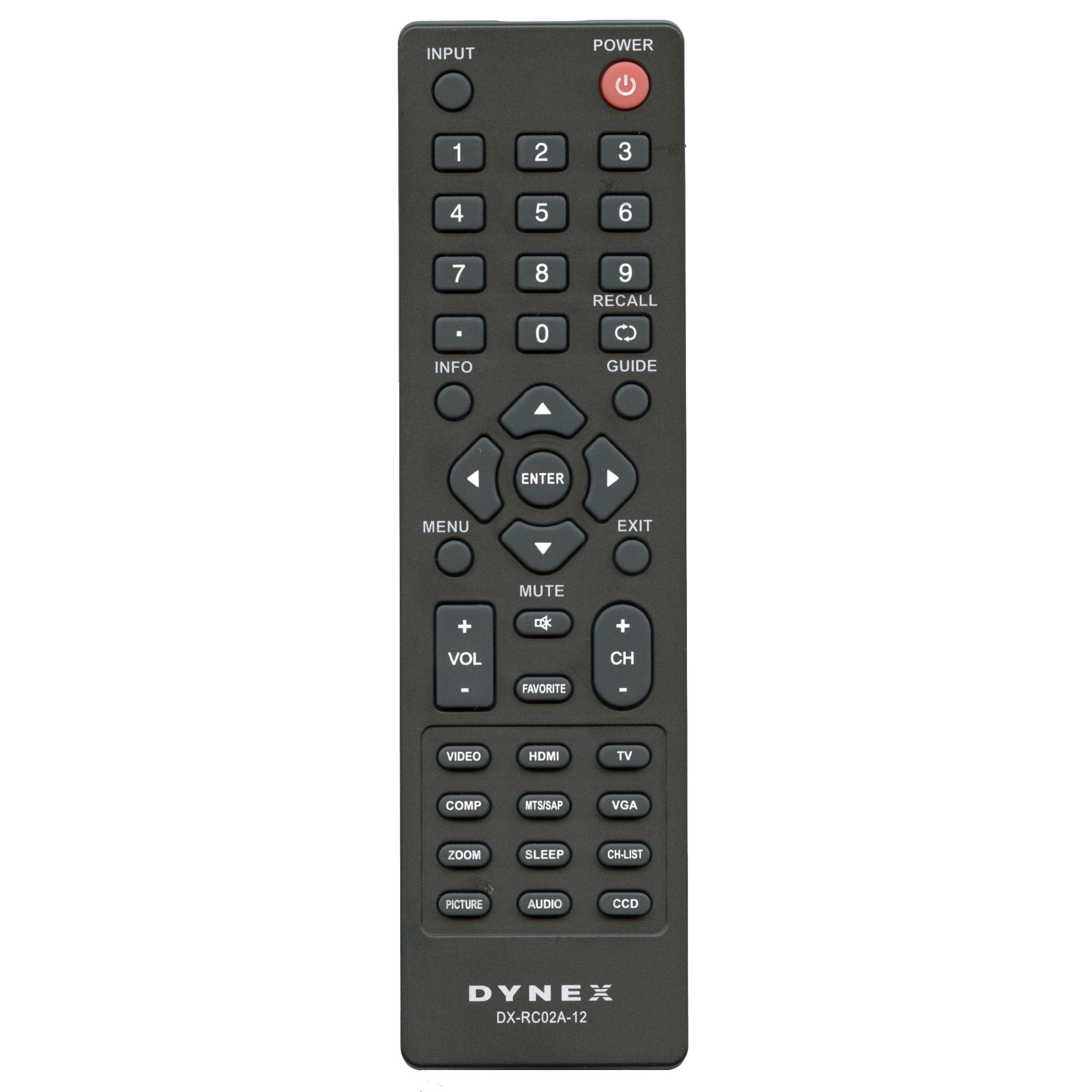 Dynex DXRC02A12 TV Remote Control