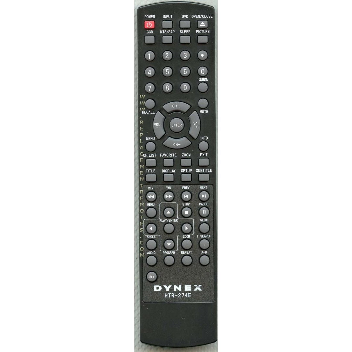 Dynex HTR274E DVD Remote Control