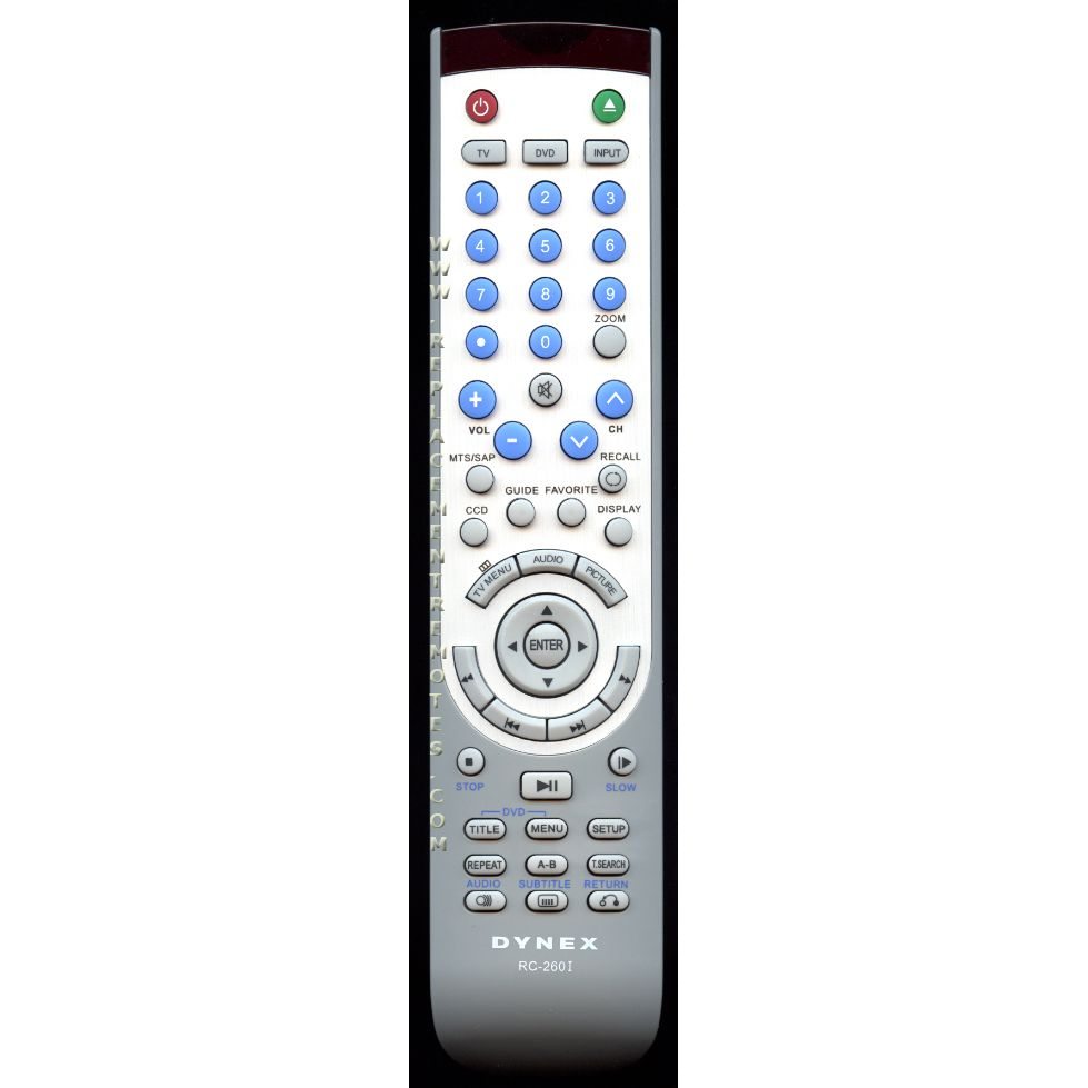 Dynex RC260I DYNEX TV/DVD Remote Control