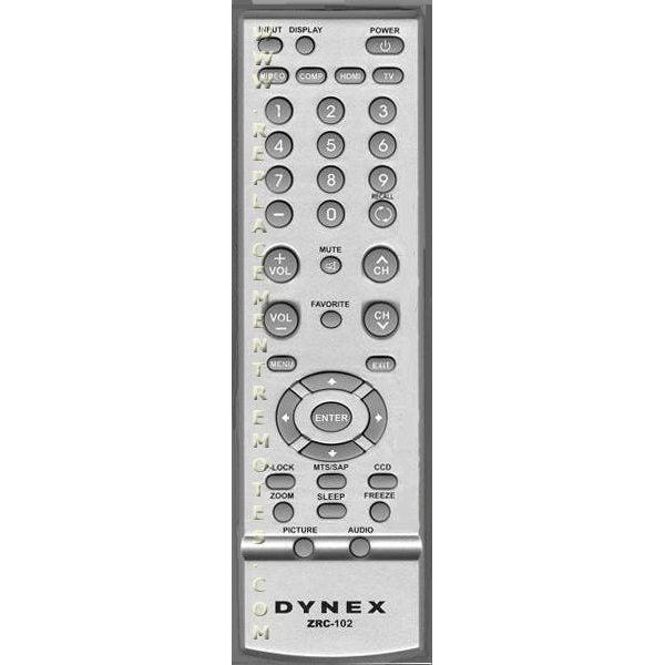 Dynex ZRC102 TV Remote Control