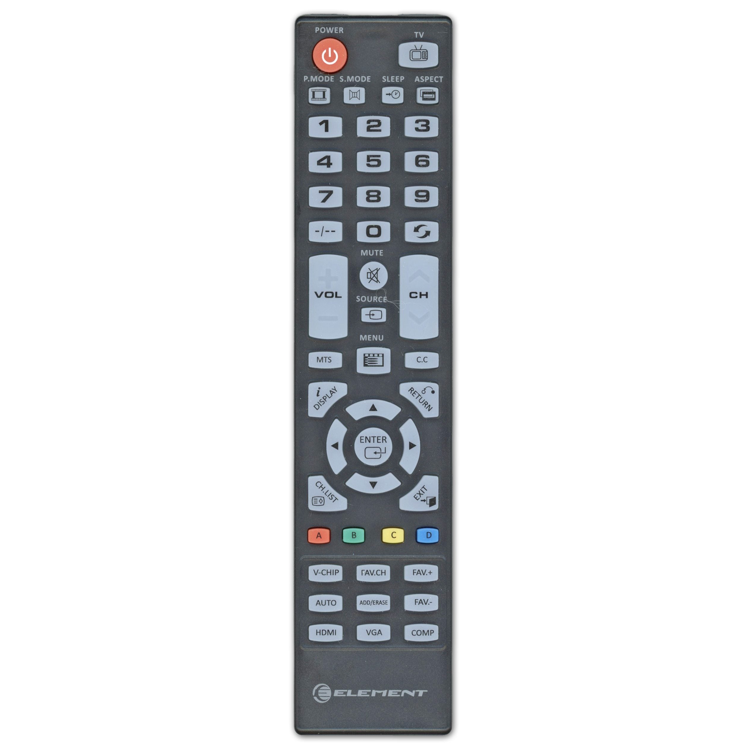 Element BFV3001 3.0 TV Remote Control