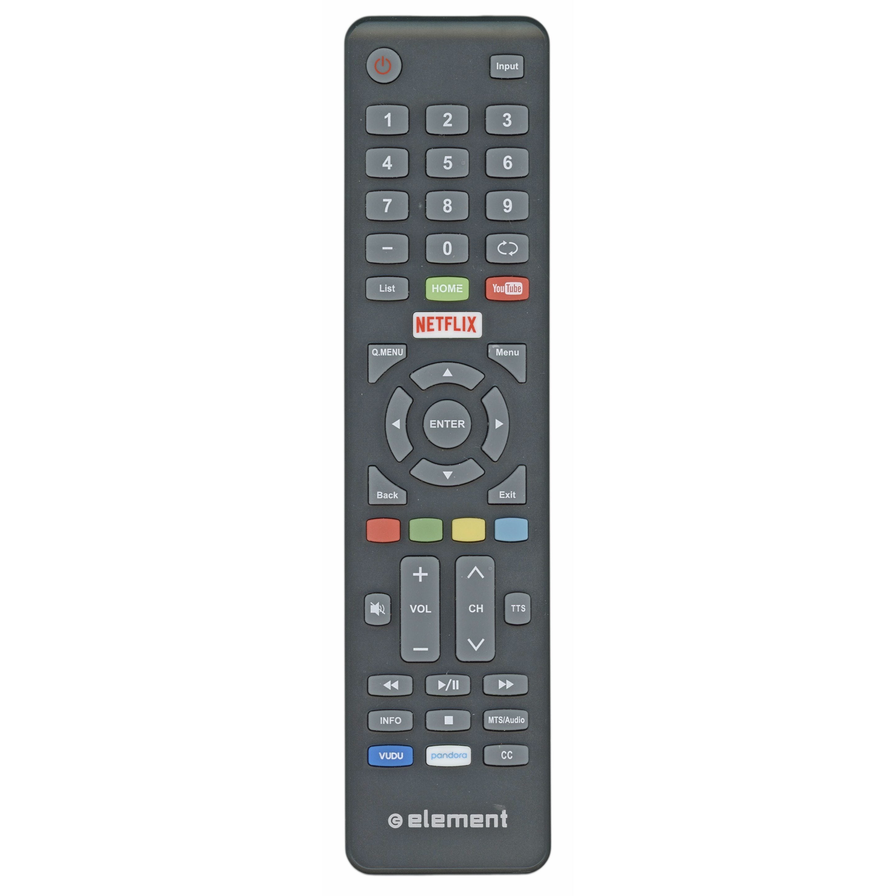 Télécommande Element E4SFT5517REM pour téléviseur – Netflix, YouTube, Vudu, Pandora – E4SFT5517REM