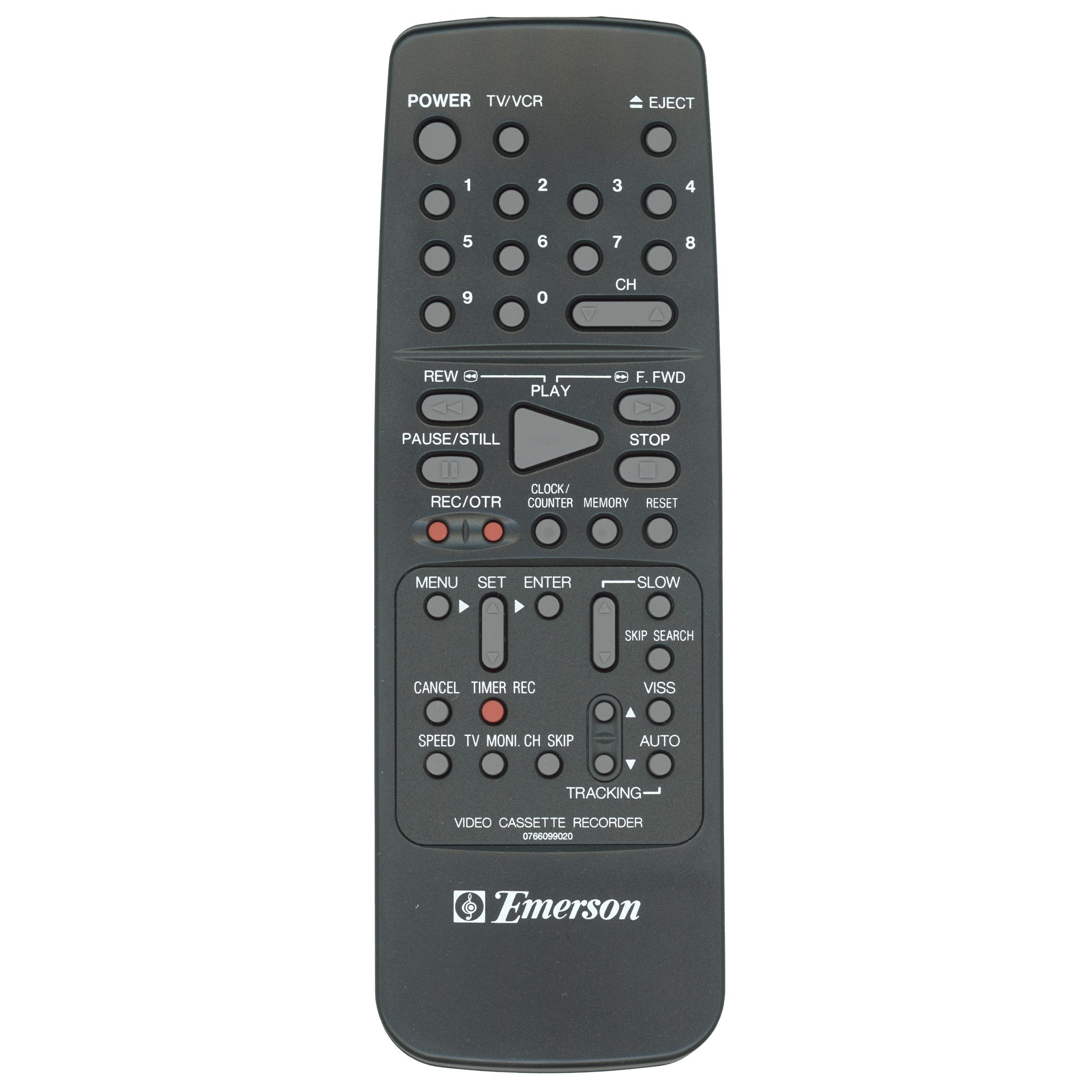 Emerson 0766099020 VCR Remote Control