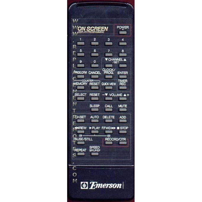 Emerson 076G01501B TV/VCR Remote Control