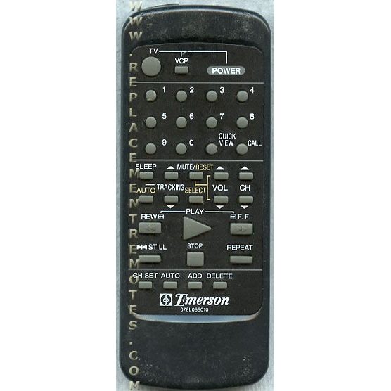 Emerson 076L065010 TV/VCR Remote Control