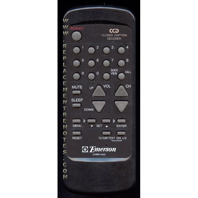 Emerson 076R074040 TV Remote Control