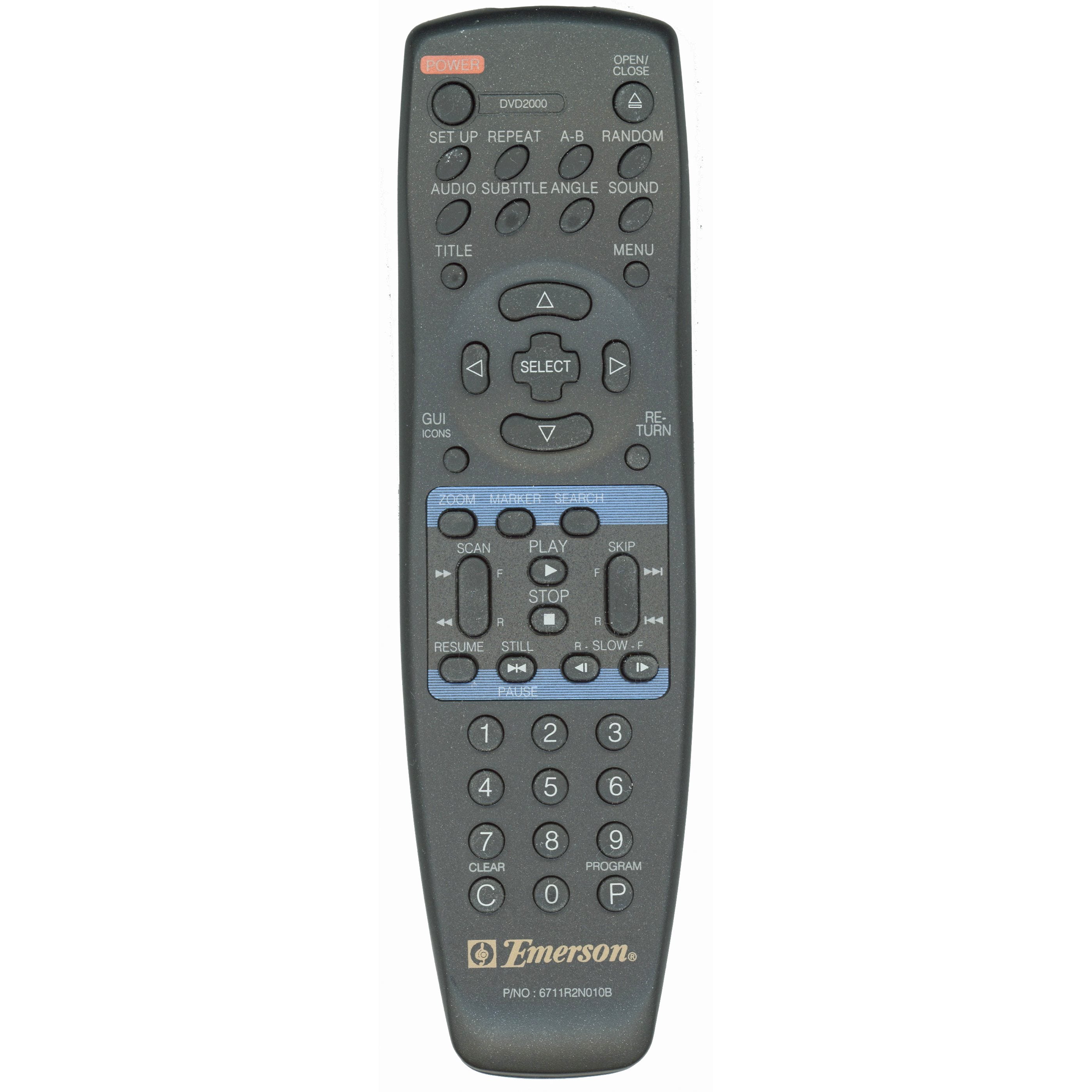 Emerson 6711R2N010B DVD Remote Control