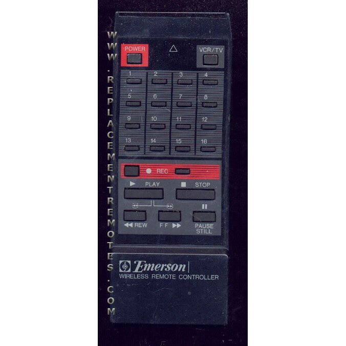 Emerson 702054 VCR Remote Control