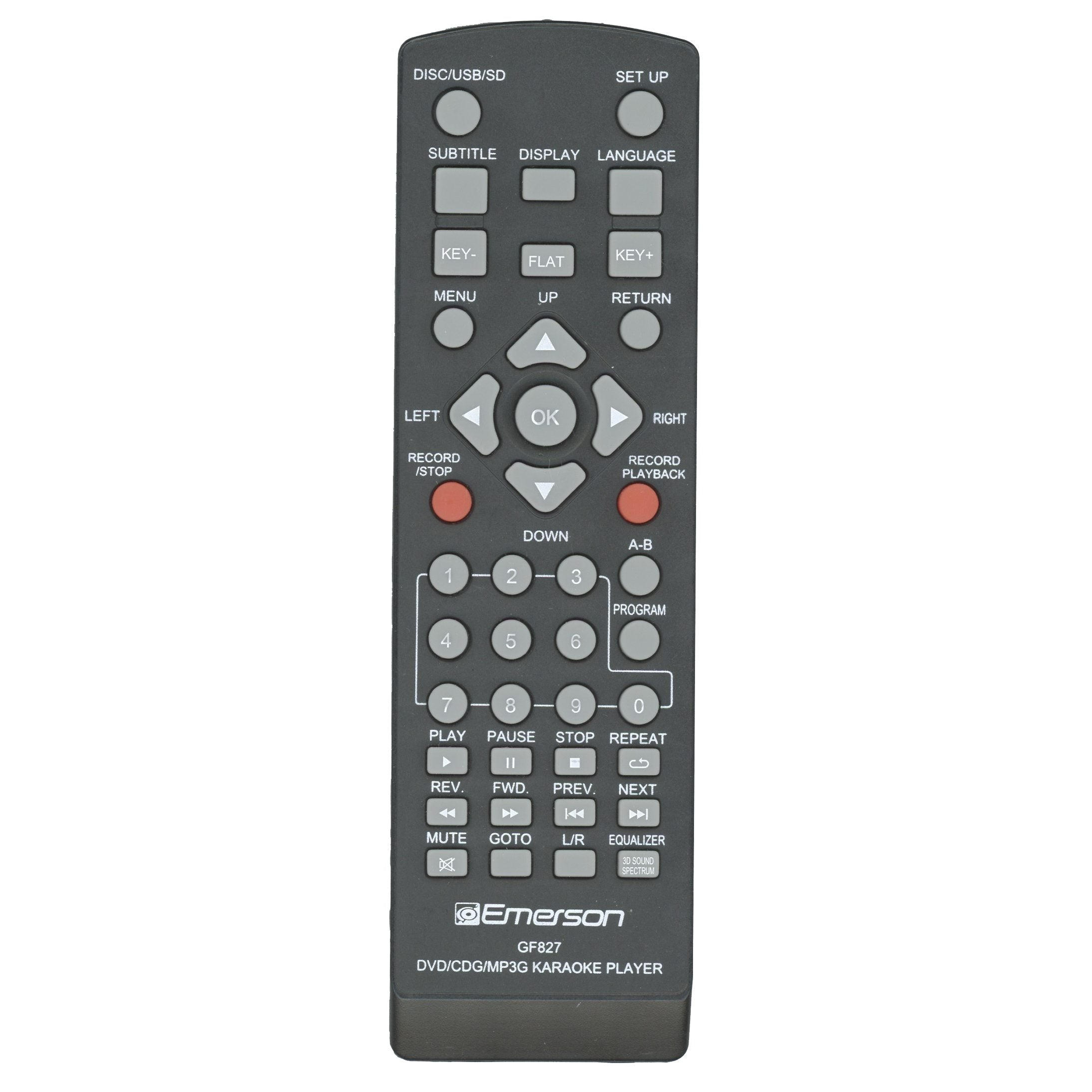 Emerson GF827 Audio Remote Control