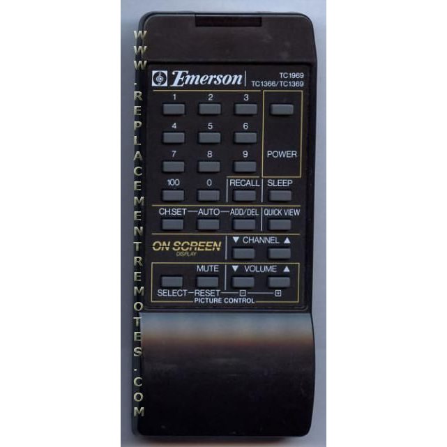 Emerson TC1969 TV Remote Control