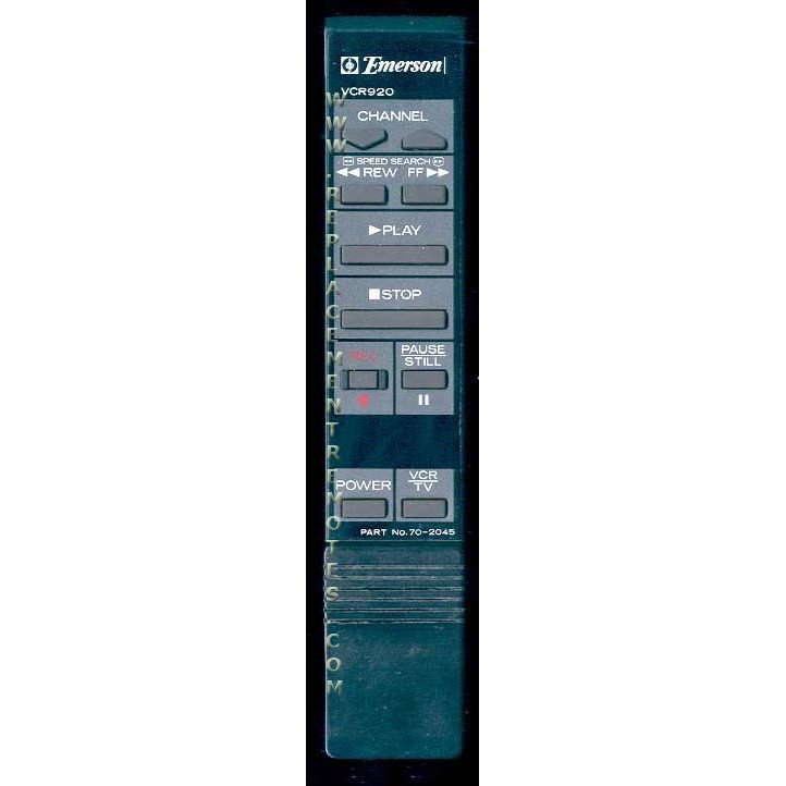 Emerson VCR920 Audio Remote Control