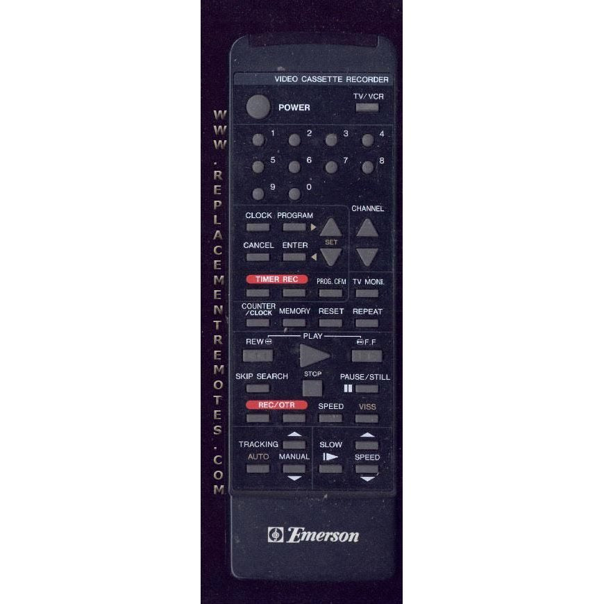 Emerson VCR968 VCR Remote Control