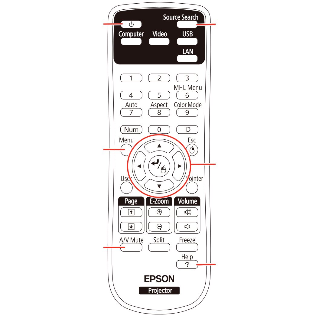 Epson 1626366 Projector Remote Control