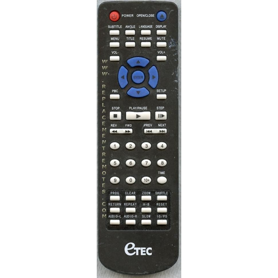 Etec EC001 DVD Remote Control