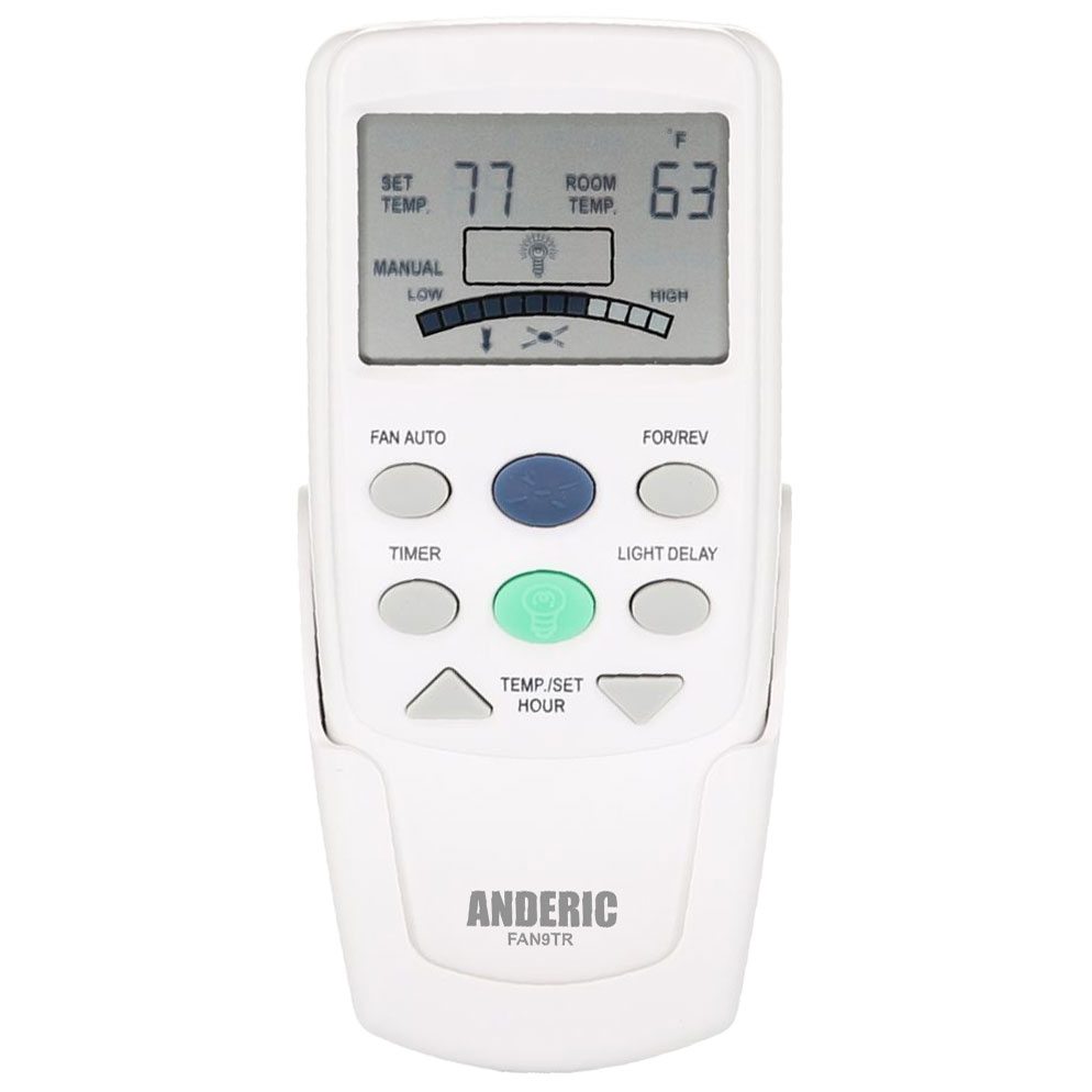 Anderic FAN9T/REV Thermostatic without Dimming for Hampton Bay Ceiling Fan Remote Control