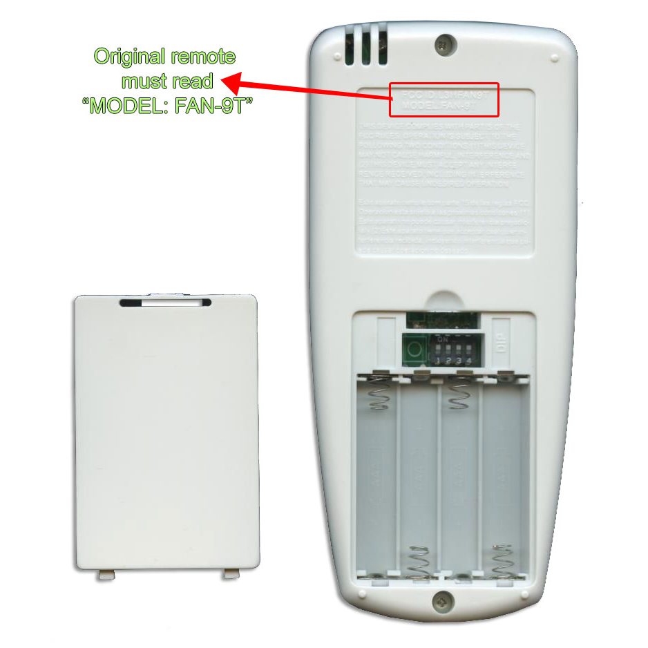 Anderic FAN9T/REV Thermostatic without Dimming for Hampton Bay Ceiling Fan Remote Control