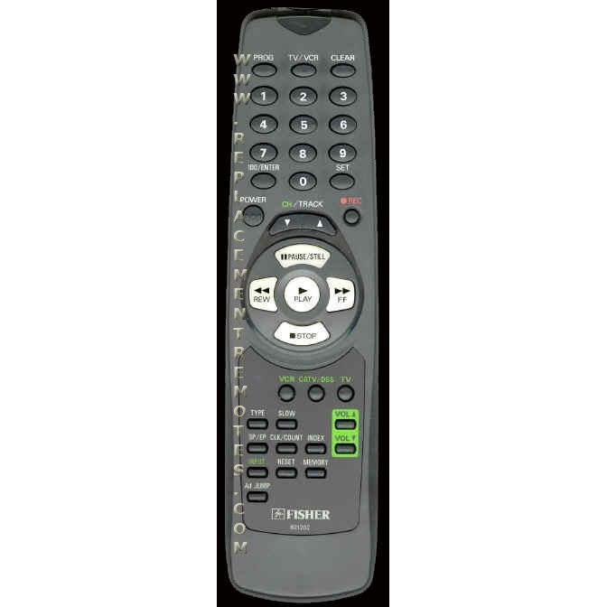 Fisher B21202 TV/VCR Remote Control