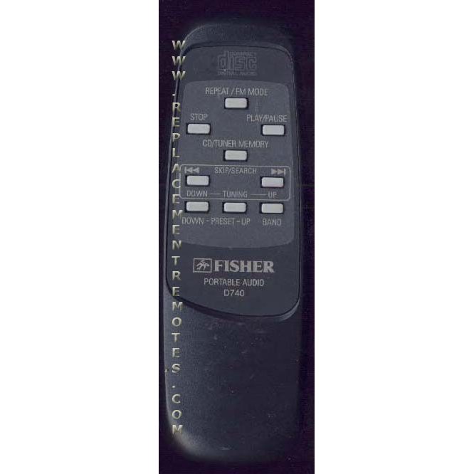 Fisher D740 Audio Remote Control