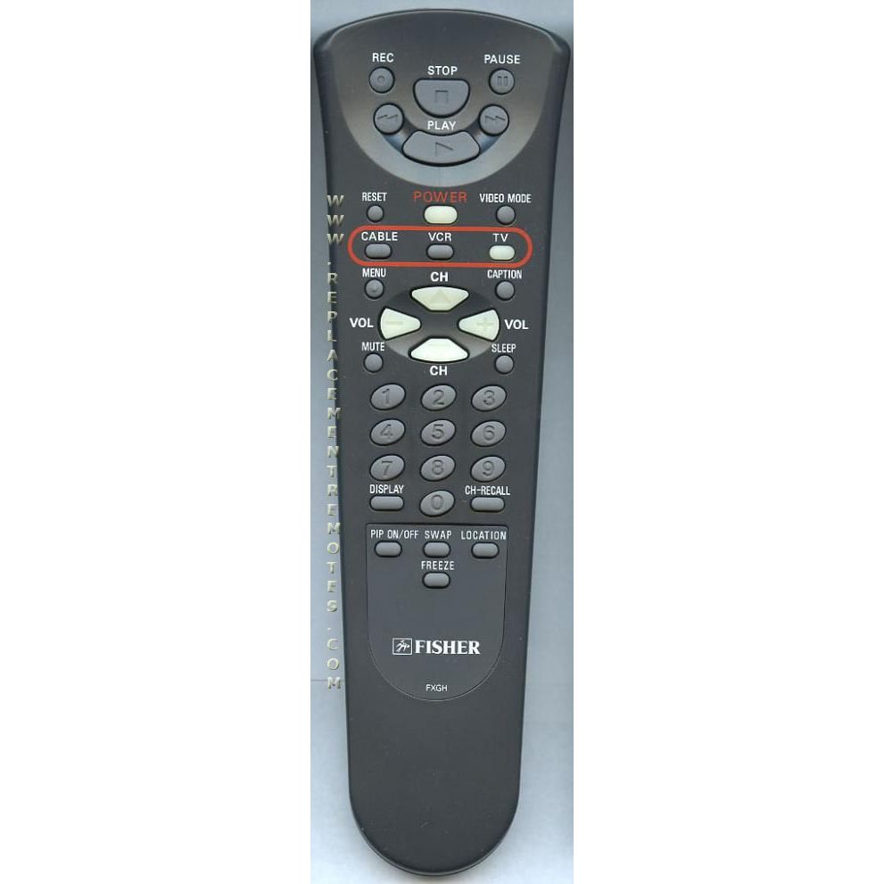 Fisher FXGH TV Remote Control